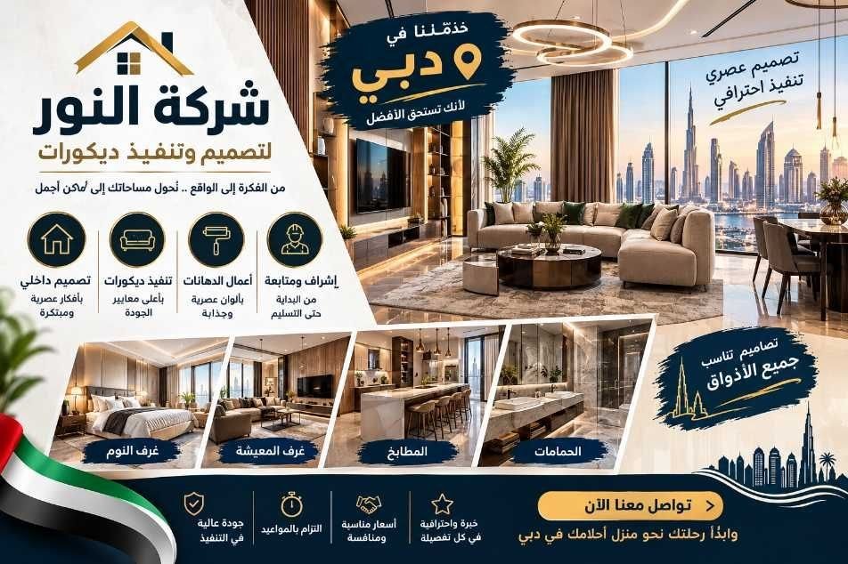 تنفيذ وتصميم ديكورات في دبي