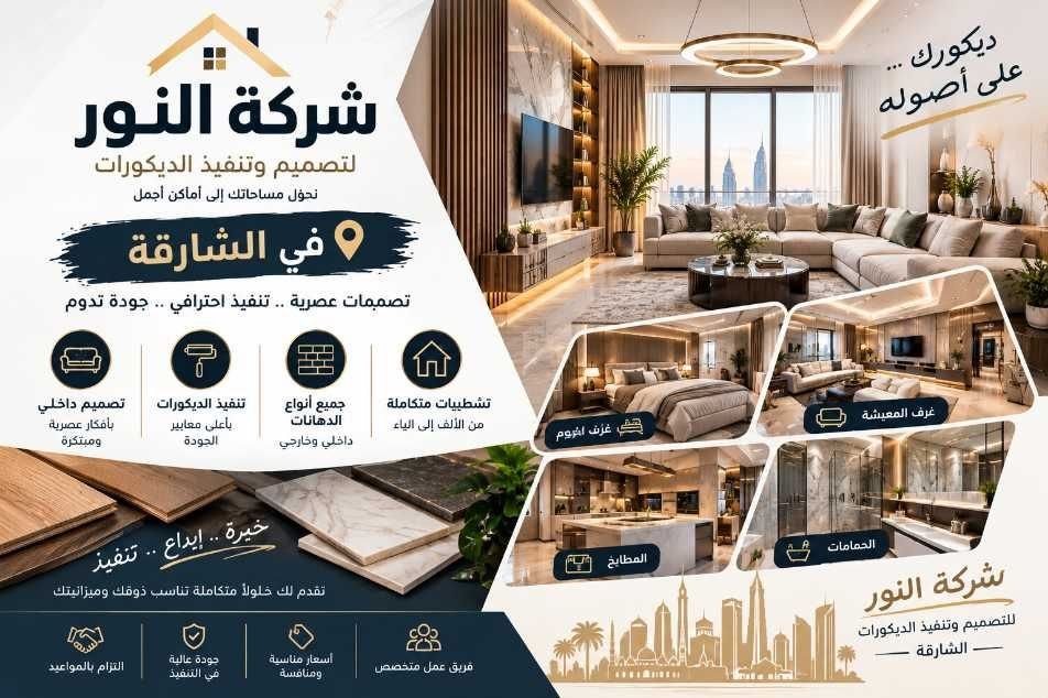 تنفيذ وتصميم ديكورات في الشارقة