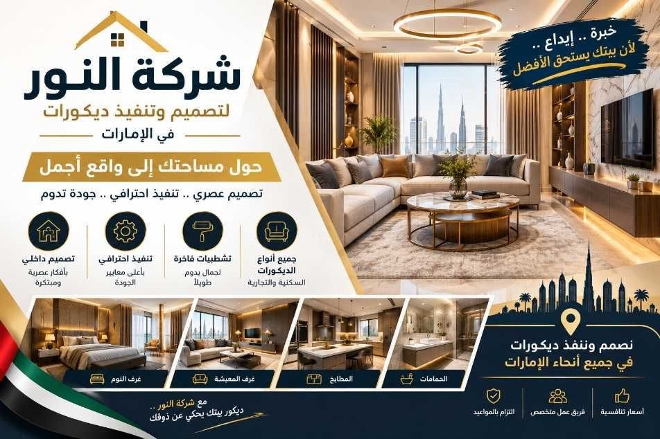 تنفيذ وتصميم ديكورات في دبي